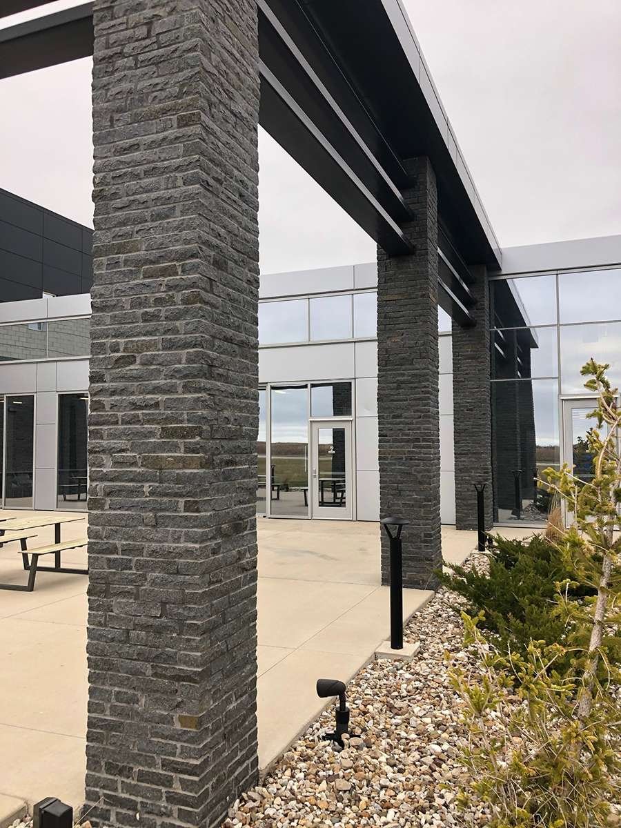 Raven Black Ledgestone natural stone installation