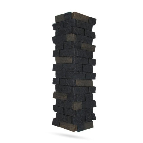 Quality Stone Ledge Stone Pillar Panel in Black Blend — view 31