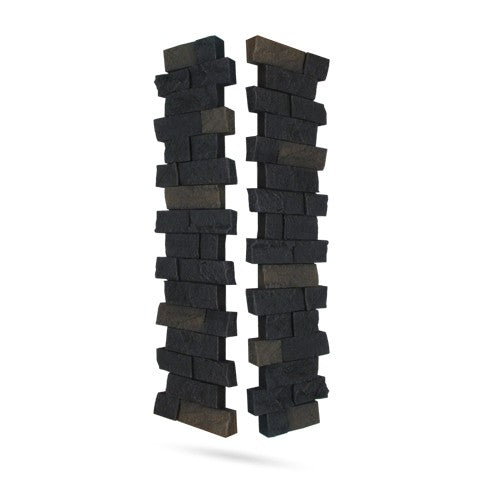Quality Stone Ledge Stone Pillar Panel in Black Blend — view 39