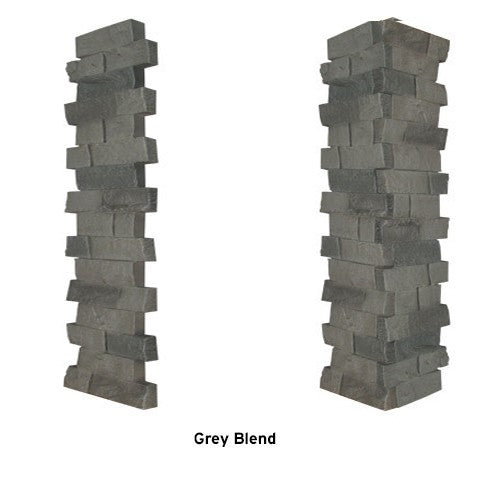 Quality Stone Ledge Stone Pillar Panel in Grey Blend — view 33