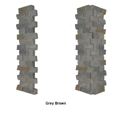 Quality Stone Ledge Stone Pillar Panel in Grey Brown — view 23