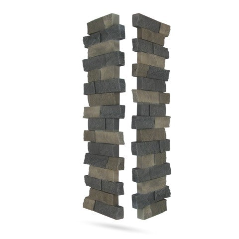Quality Stone Ledge Stone Pillar Panel in Dark Brown Blend — view 30