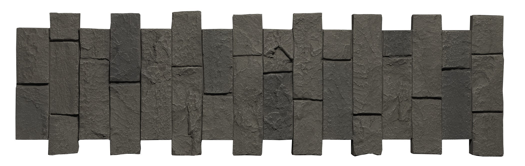 Quality Stone Pillar Wrap Panel in Grey Blend — single-face pillar wrap in polyurethane