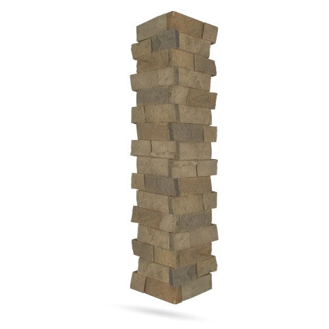 Quality Stone Ledge Stone Pillar Panel in Light Brown Blend — view 31