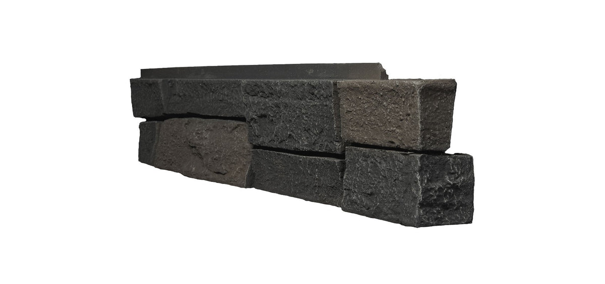 Quality Stone Ledge Stone Corner in Black Blend — view 8