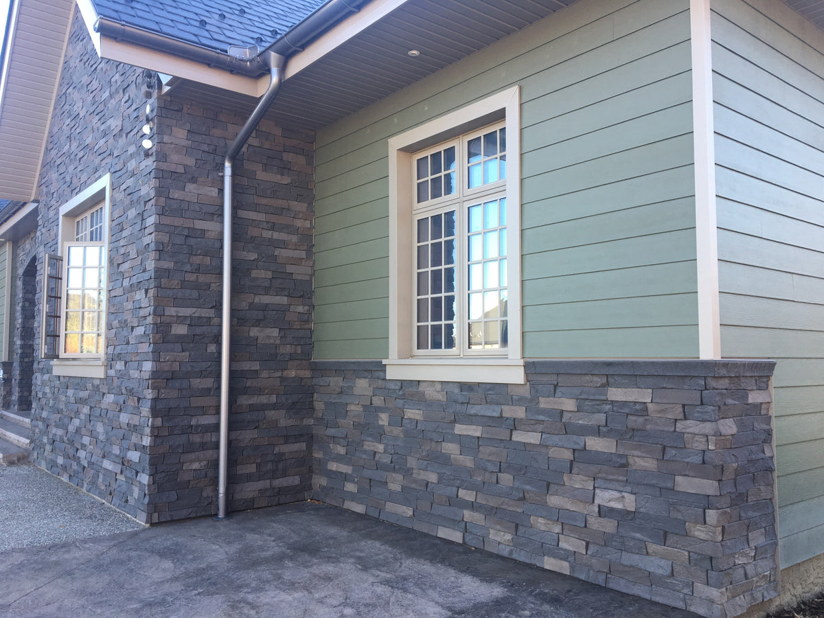 Quality Stone Ledge Stone Panel in Dark Brown Blend — view 14
