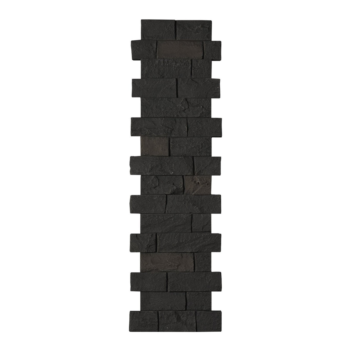Quality Stone Ledge Stone Pillar Panel in Black Blend