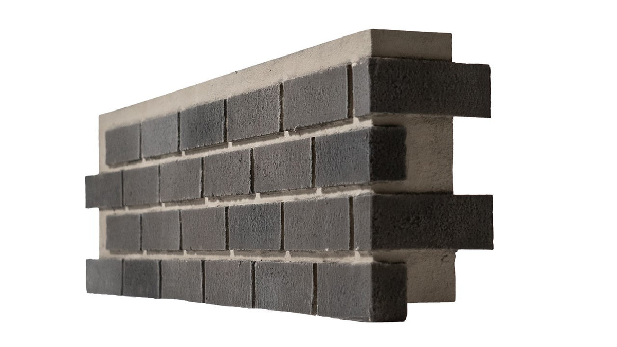 Quality Stone Modern Brick Corner in Shades of Grey — view 6
