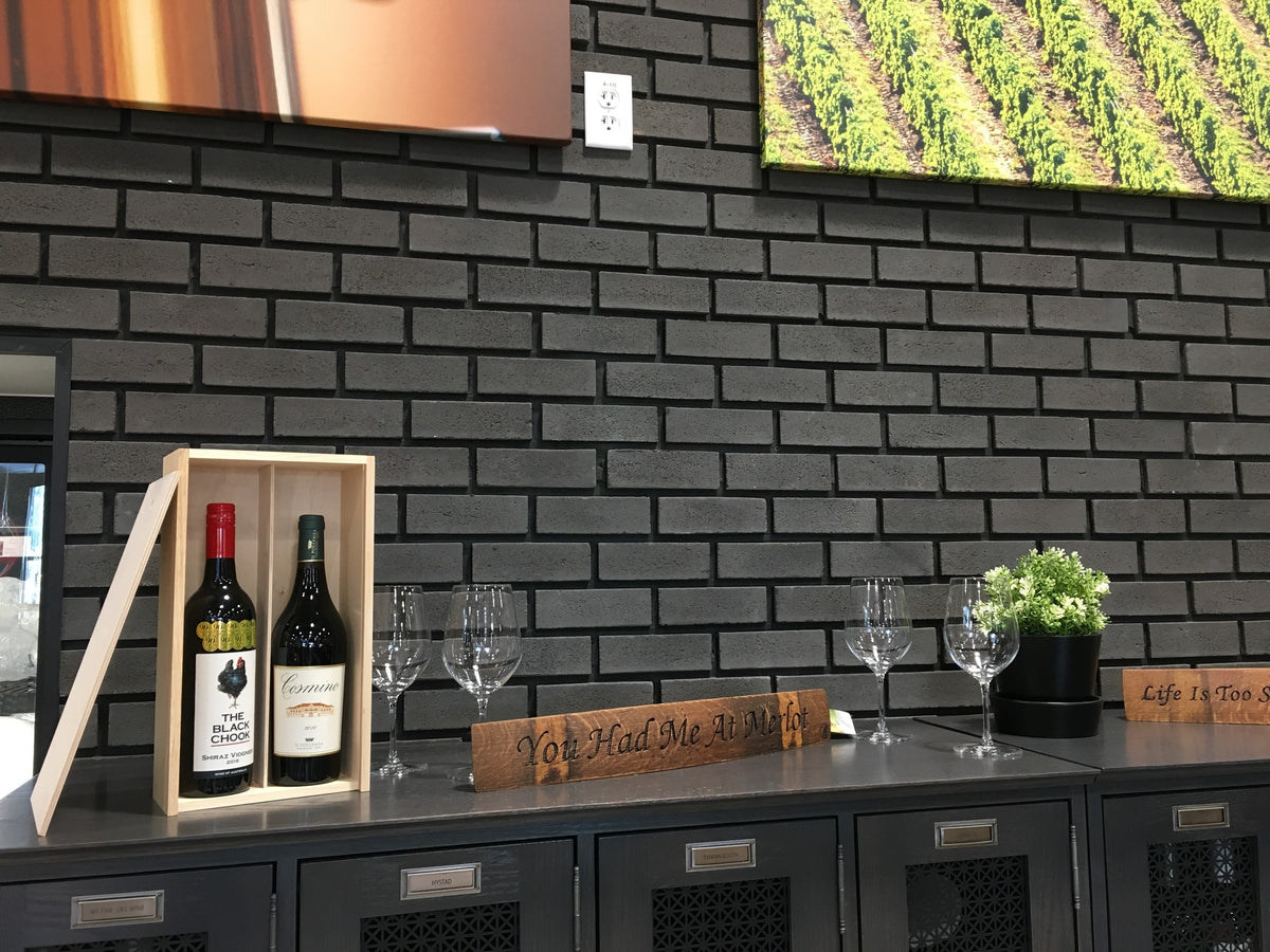 Quality Stone Modern Brick Panel in Pencil Lead — view 16