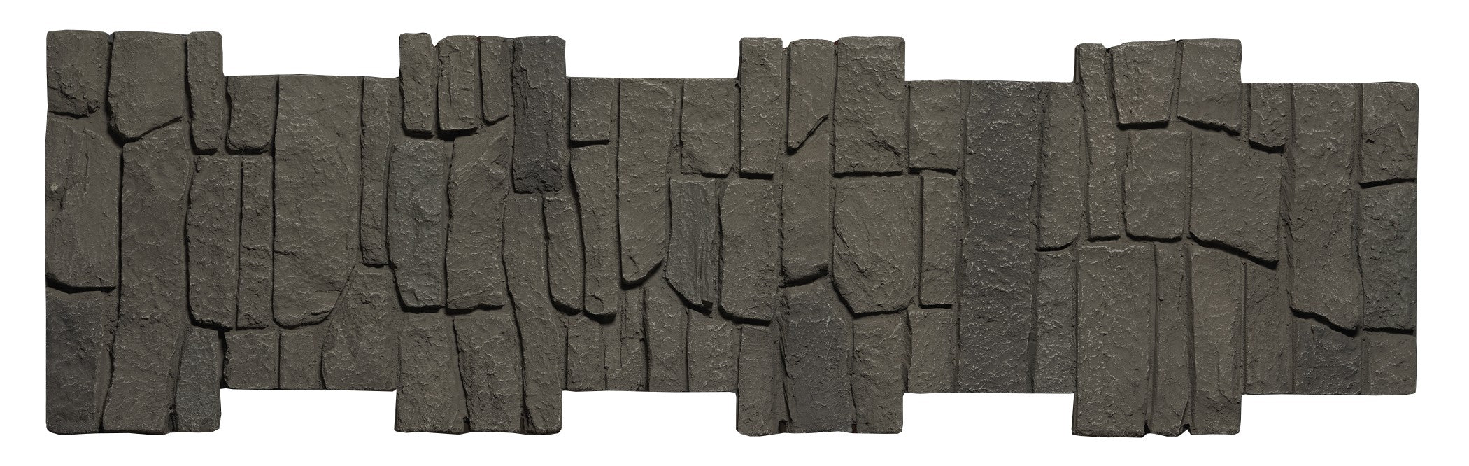 Quality Stone Pillar Wrap Panel in Grey Blend — single-face pillar wrap in polyurethane