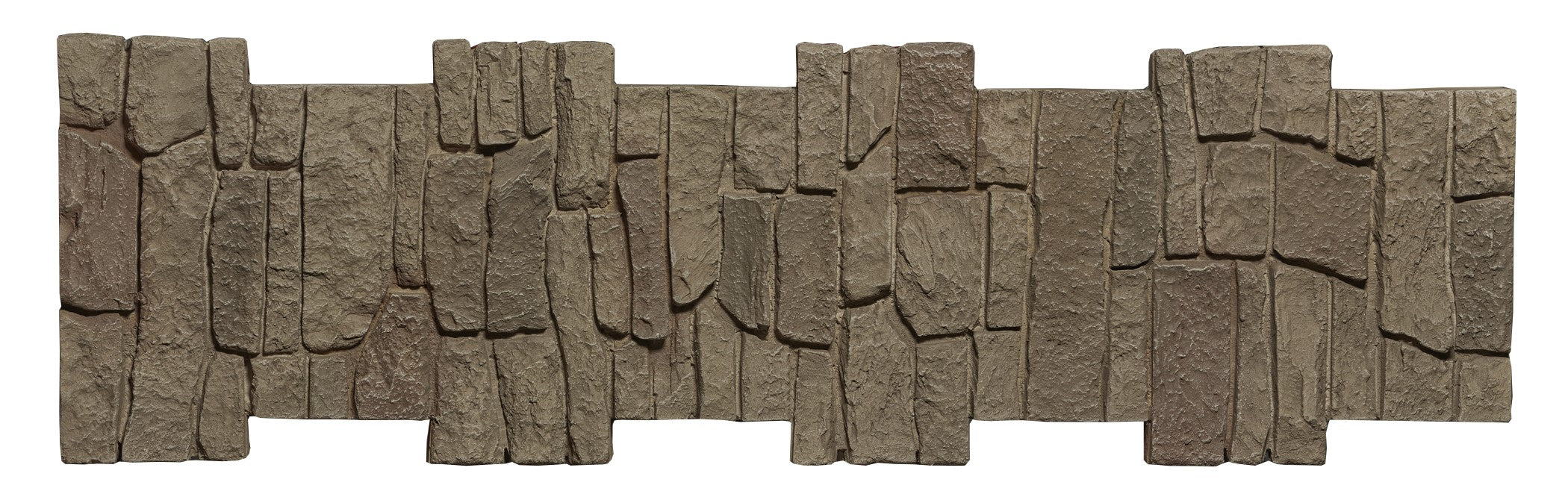 Quality Stone Pillar Wrap Panel in Light Brown Blend — single-face pillar wrap in polyurethane