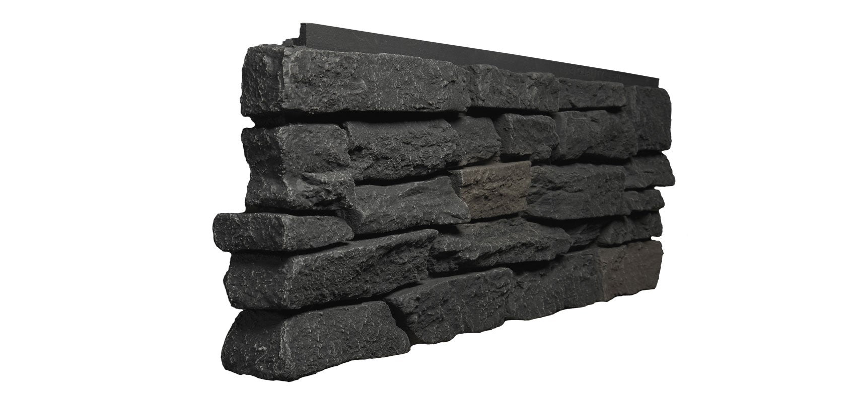 Quality Stone Ridge Stone corner panel in Black Blend — pre-formed Left & Right outside corner