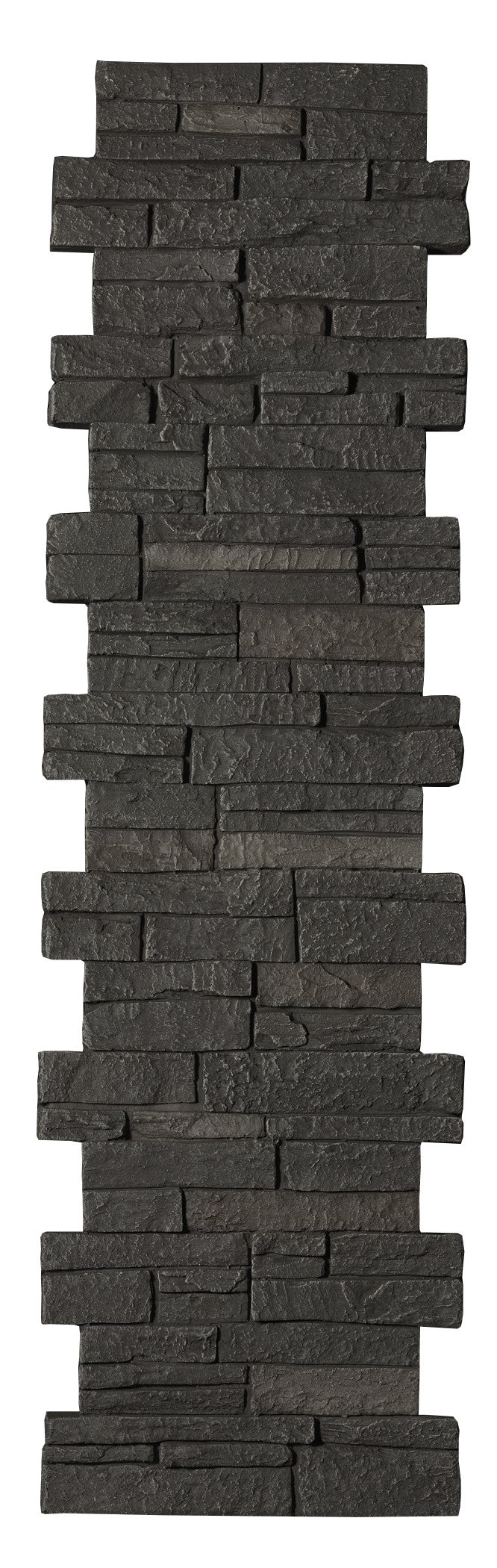 Quality Stone Stacked Stone Pillar Panel in Dark Brown Blend — view 16
