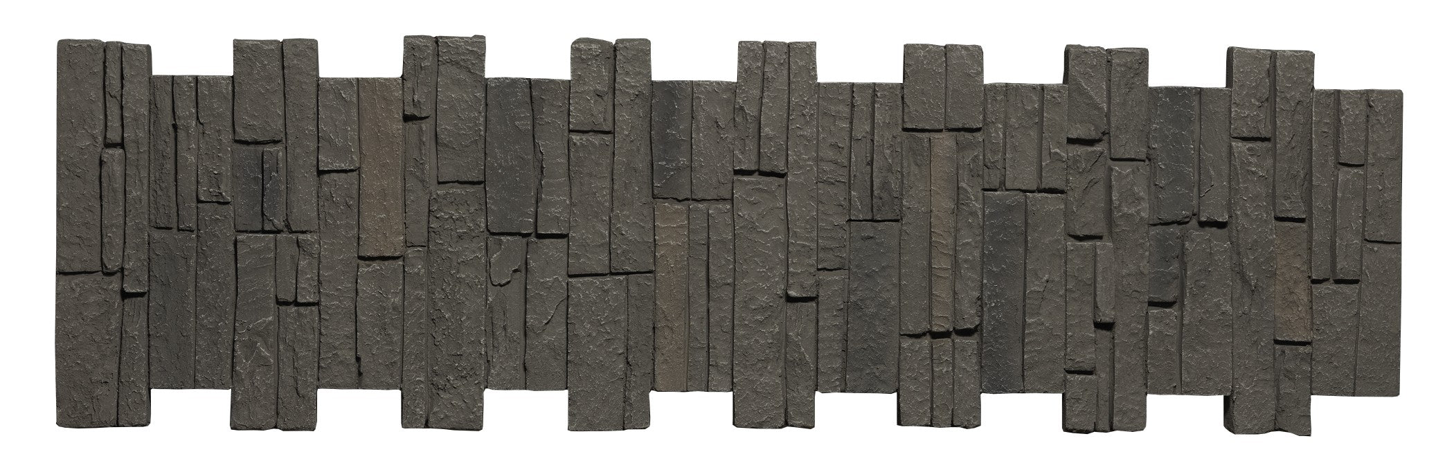 Quality Stone Pillar Wrap Panel in Grey Brown — single-face pillar wrap in polyurethane