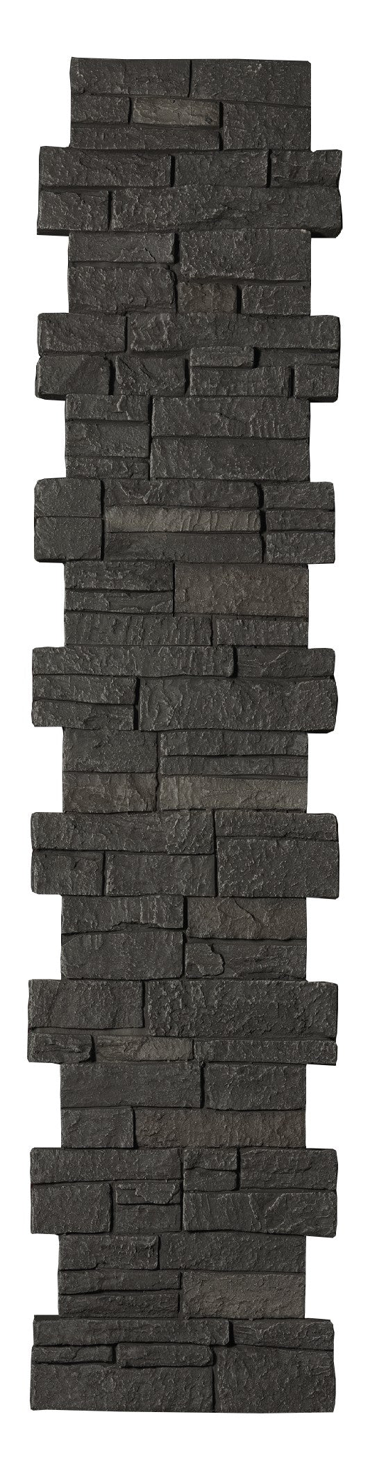 Quality Stone Stacked Stone Pillar Panel in Dark Brown Blend — view 20