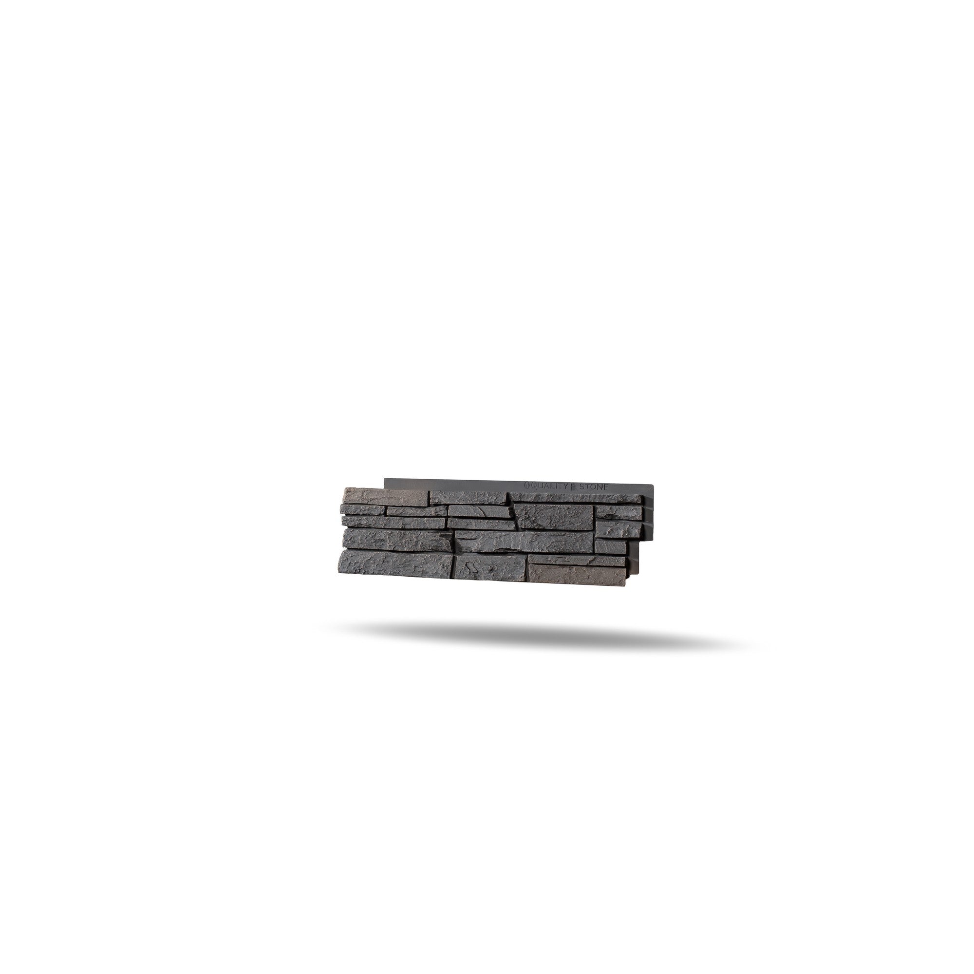 Quality Stone Stacked Stone corner panel in Black Blend — pre-formed Left & Right outside corner