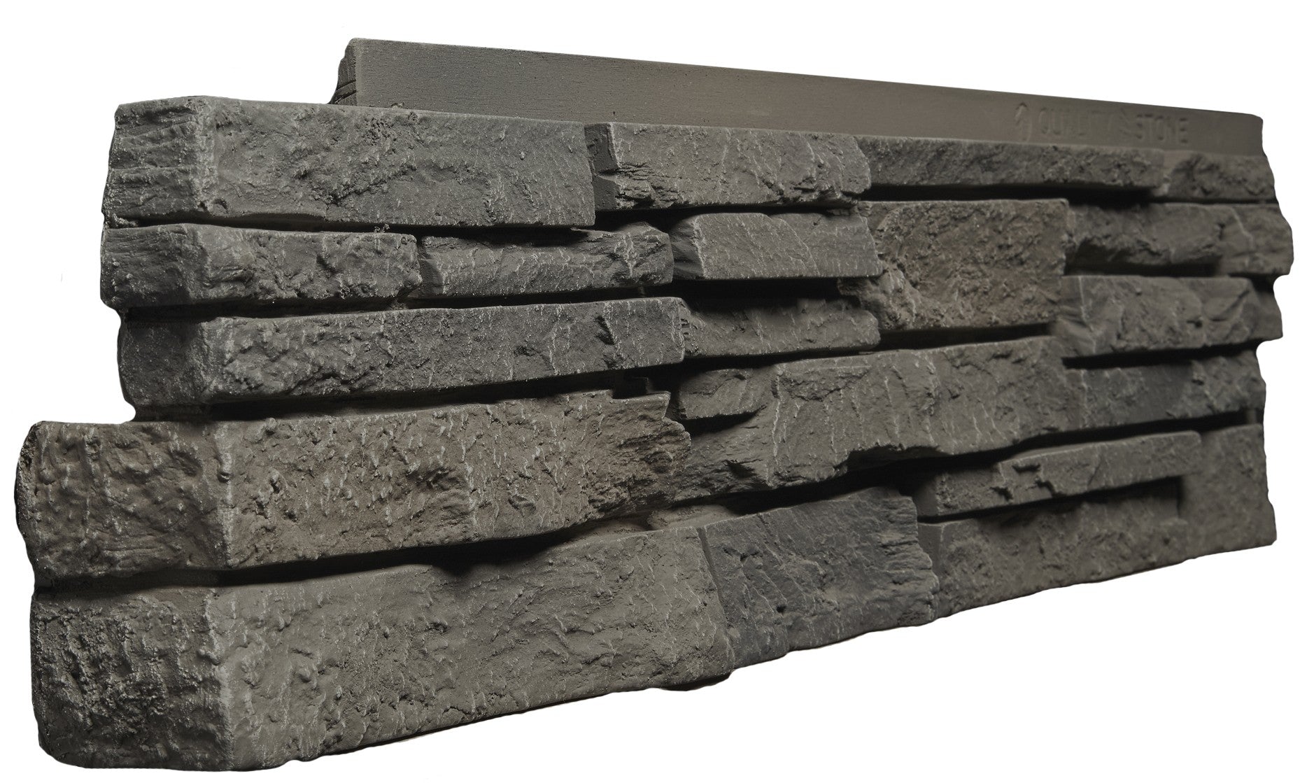 Quality Stone Stacked Stone corner panel in Grey Blend — pre-formed Left & Right outside corner
