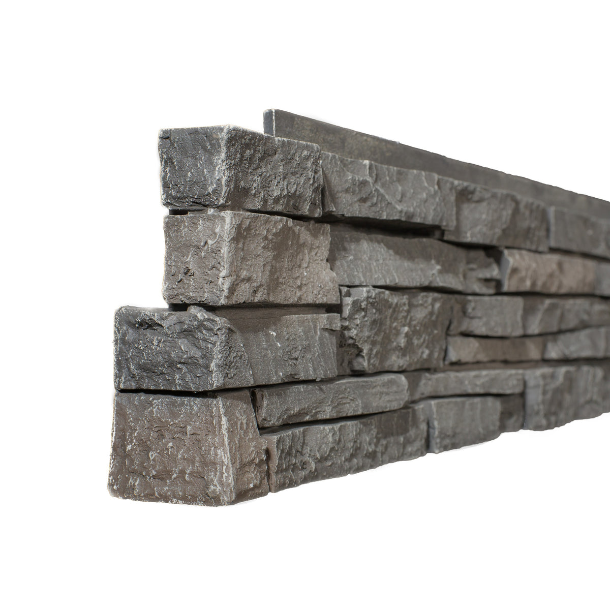 Quality Stone Stacked Stone Corner in Grey Blend