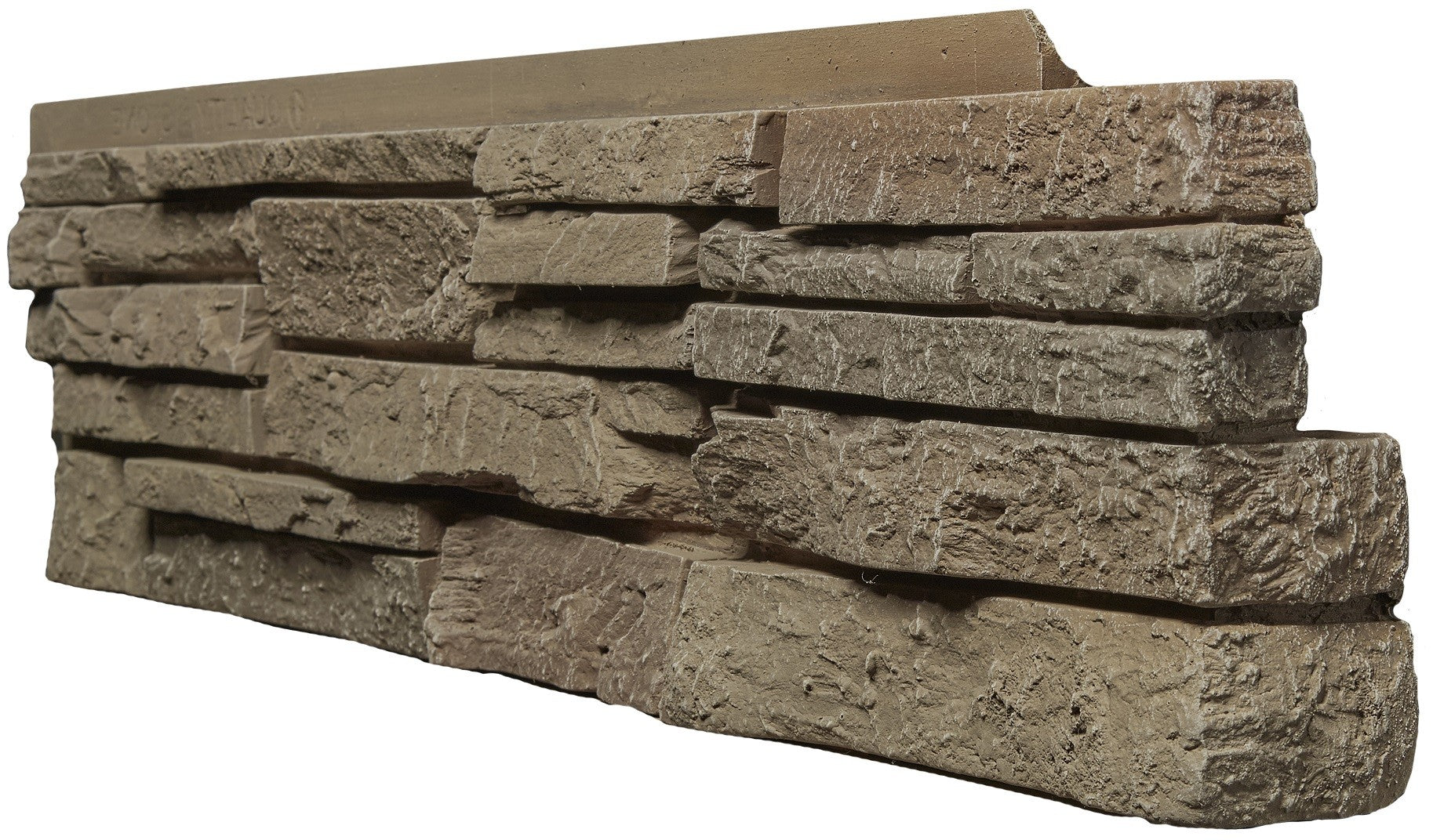 Quality Stone Stacked Stone corner panel in Light Brown Blend — pre-formed Left & Right outside corner