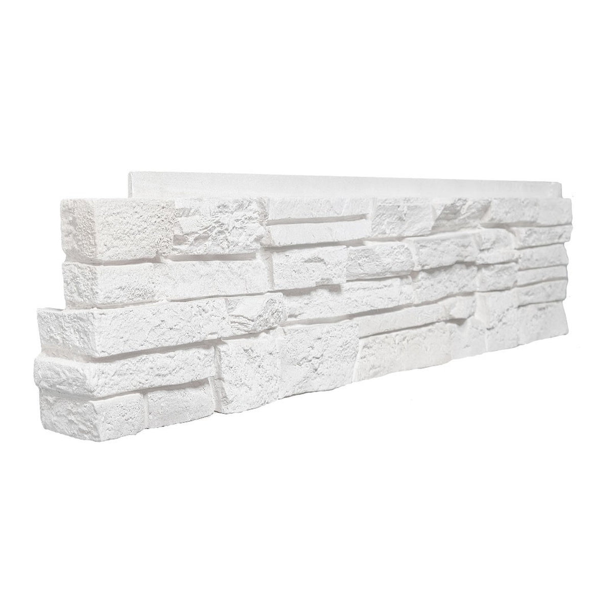 Quality Stone Stacked Stone Corner in Simply White