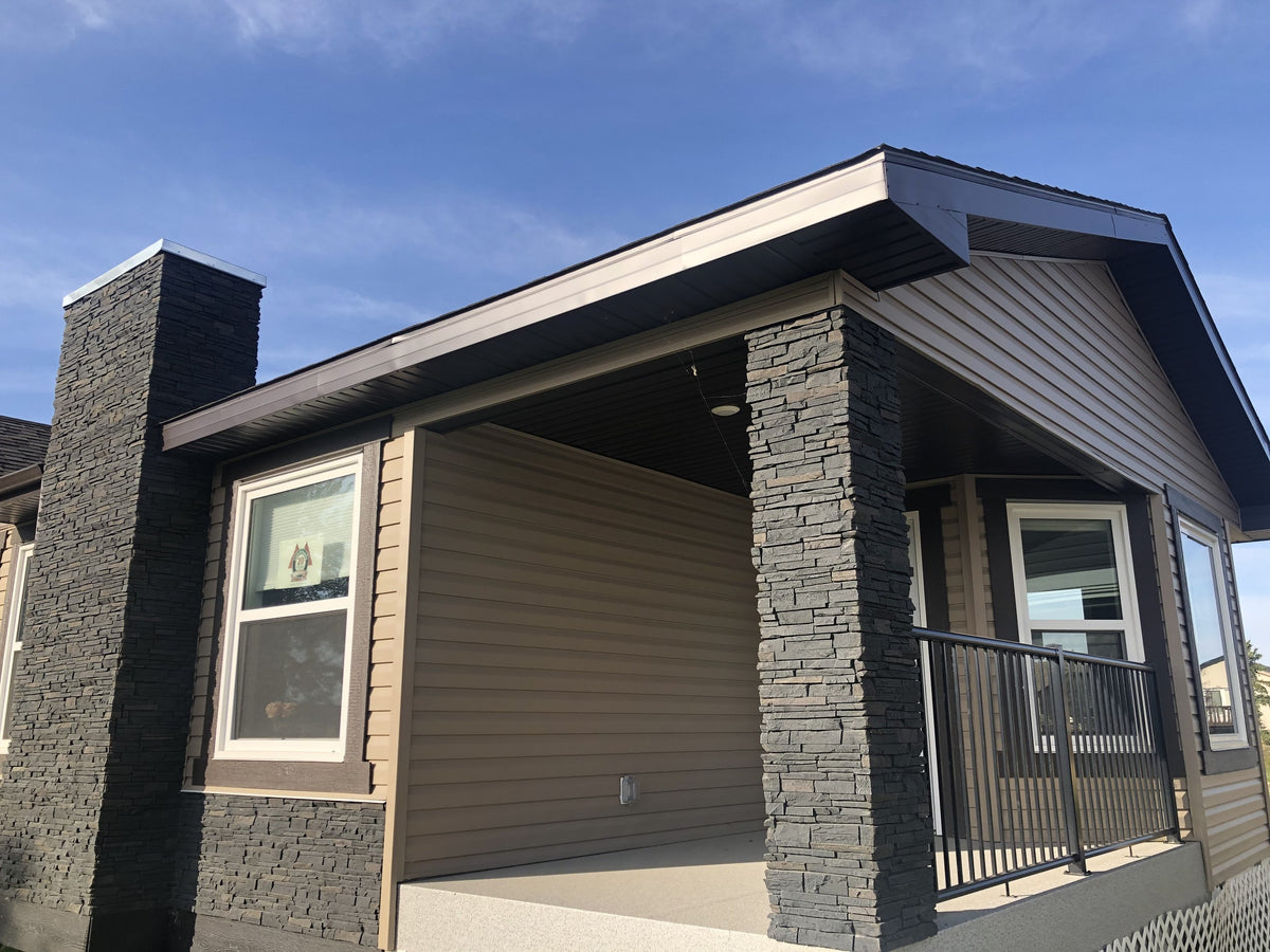 Quality Stone Stacked Stone Panel in Black Blend — view 39