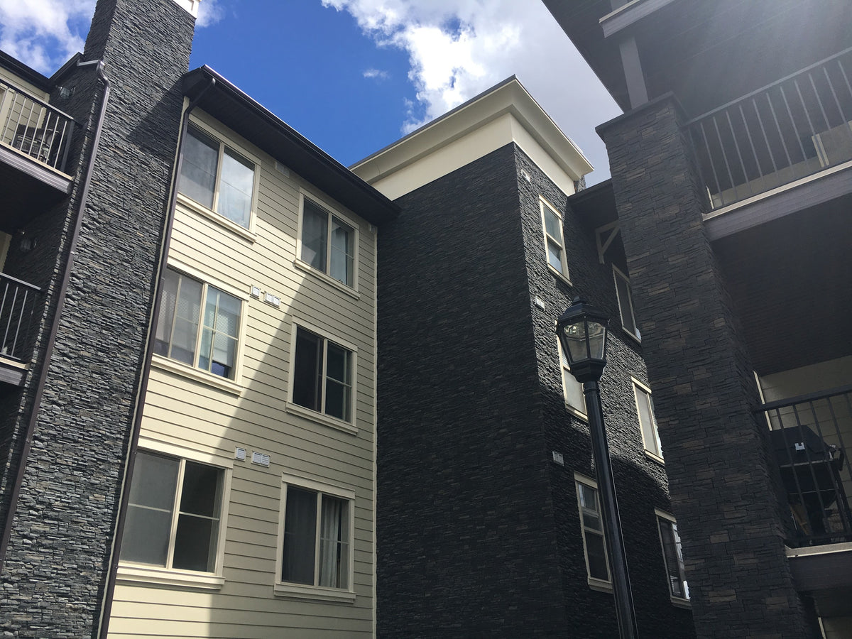 Quality Stone Stacked Stone Panel in Black Blend — view 45