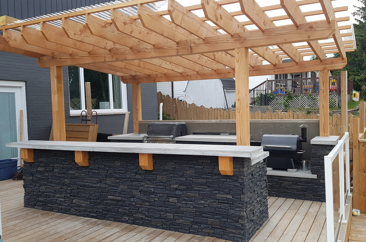Quality Stone Stacked Stone Panel in Black Blend — view 60