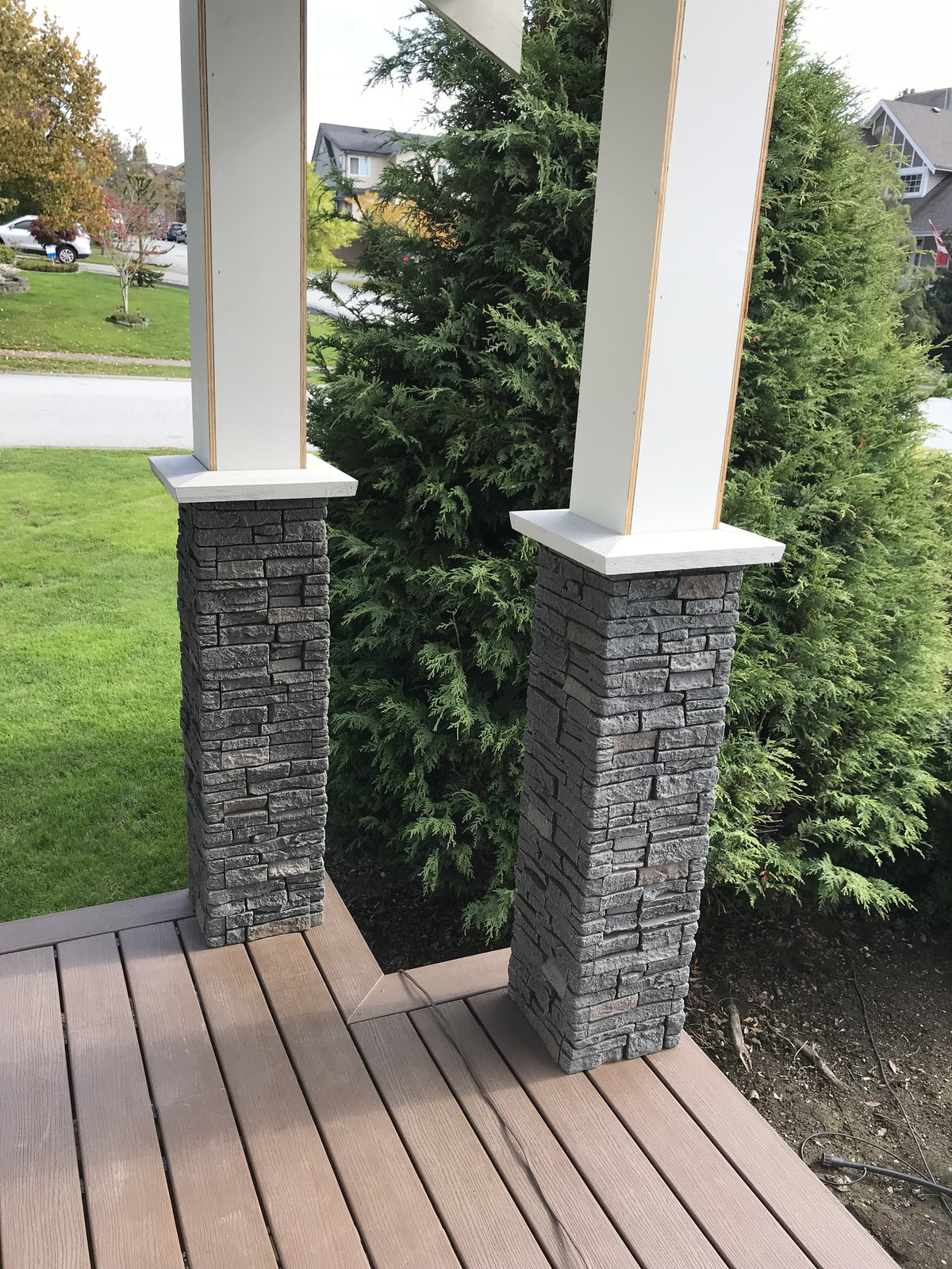 Quality Stone Stacked Stone Panel in Dark Brown Blend — view 42