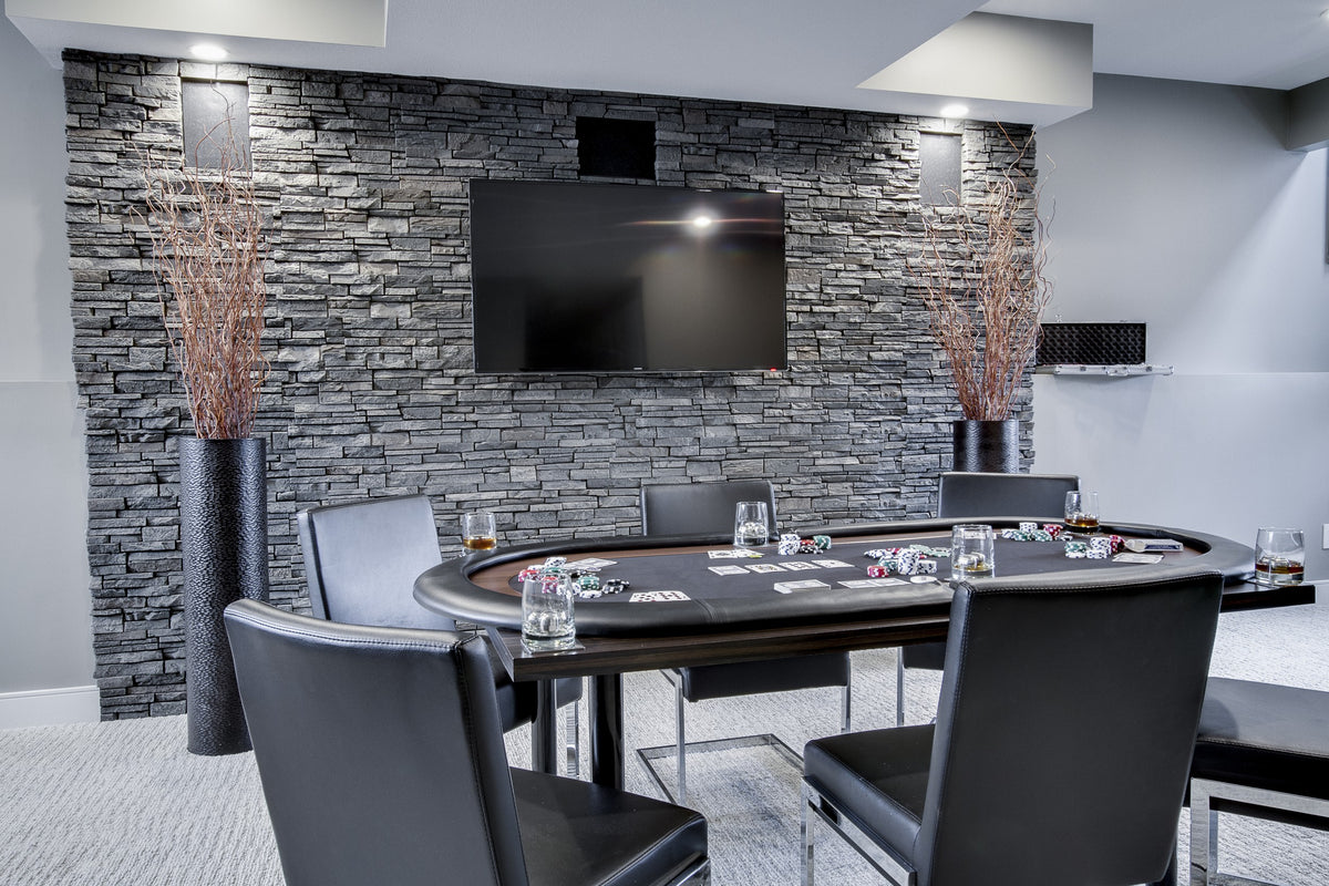 Quality Stone Stacked Stone Panel in Dark Brown Blend — view 61
