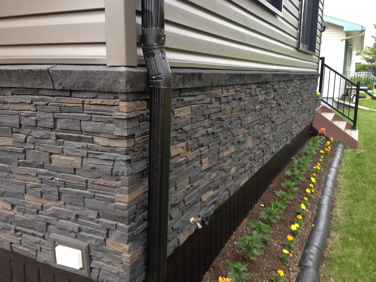 Quality Stone Stacked Stone Panel in Dark Brown Blend — view 62
