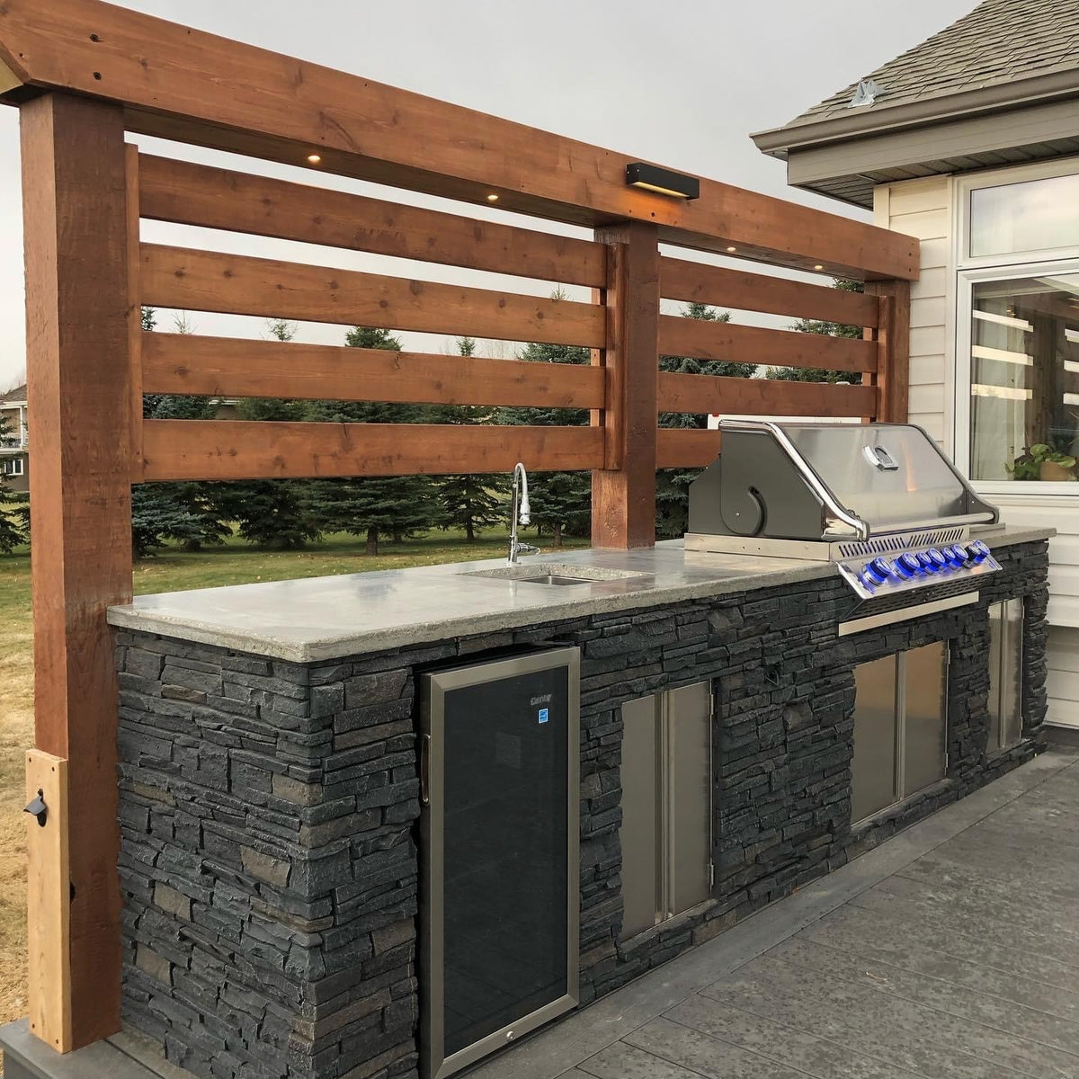 Quality Stone Stacked Stone Panel in Dark Brown Blend — view 66