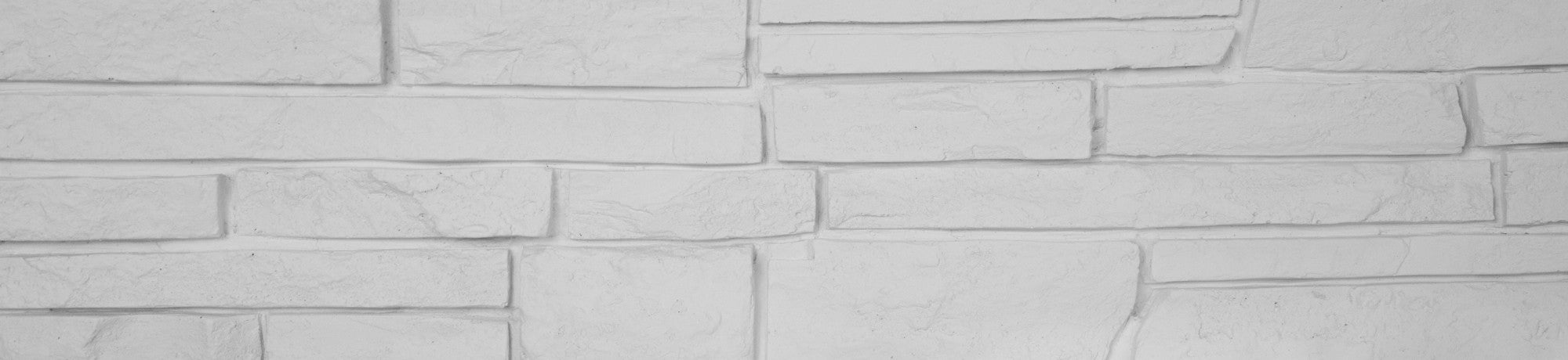 Quality Stone faux Stacked Stone panel in Simply White — interlocking polyurethane wall panel, 2 sq ft per piece