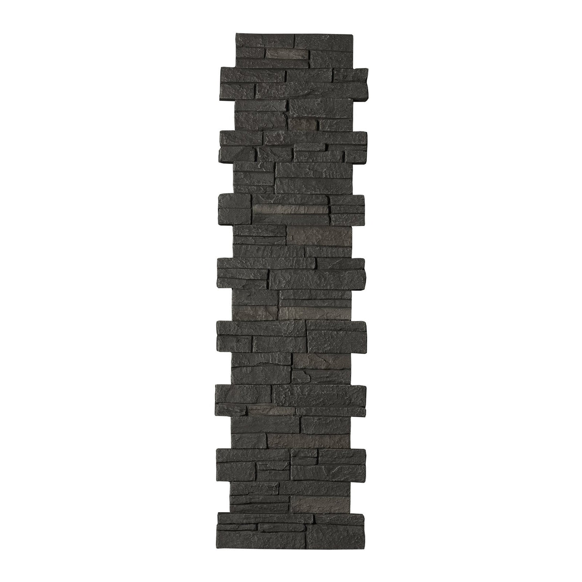 Quality Stone Stacked Stone Pillar Panel in Dark Brown Blend