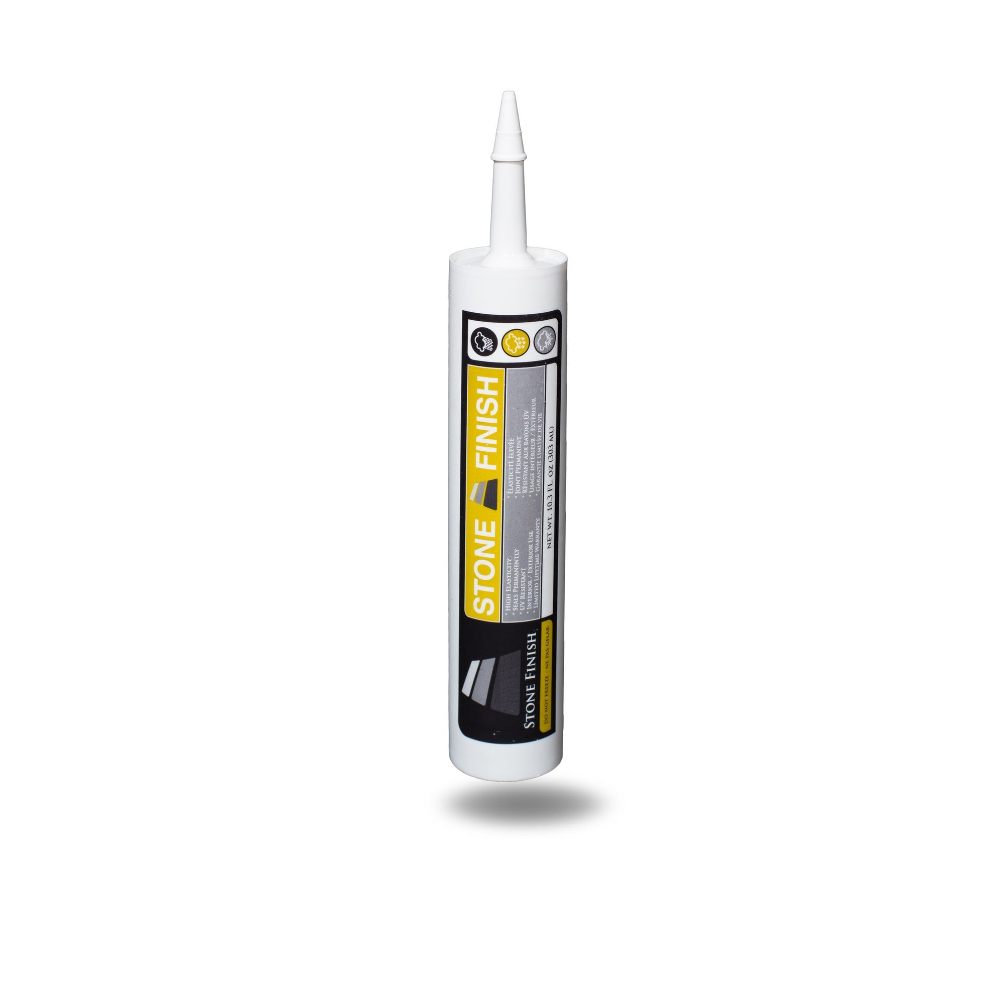 Quality Stone Stone Finish Textured Caulking — colour-matched textured caulk, ~100 sq ft per tube