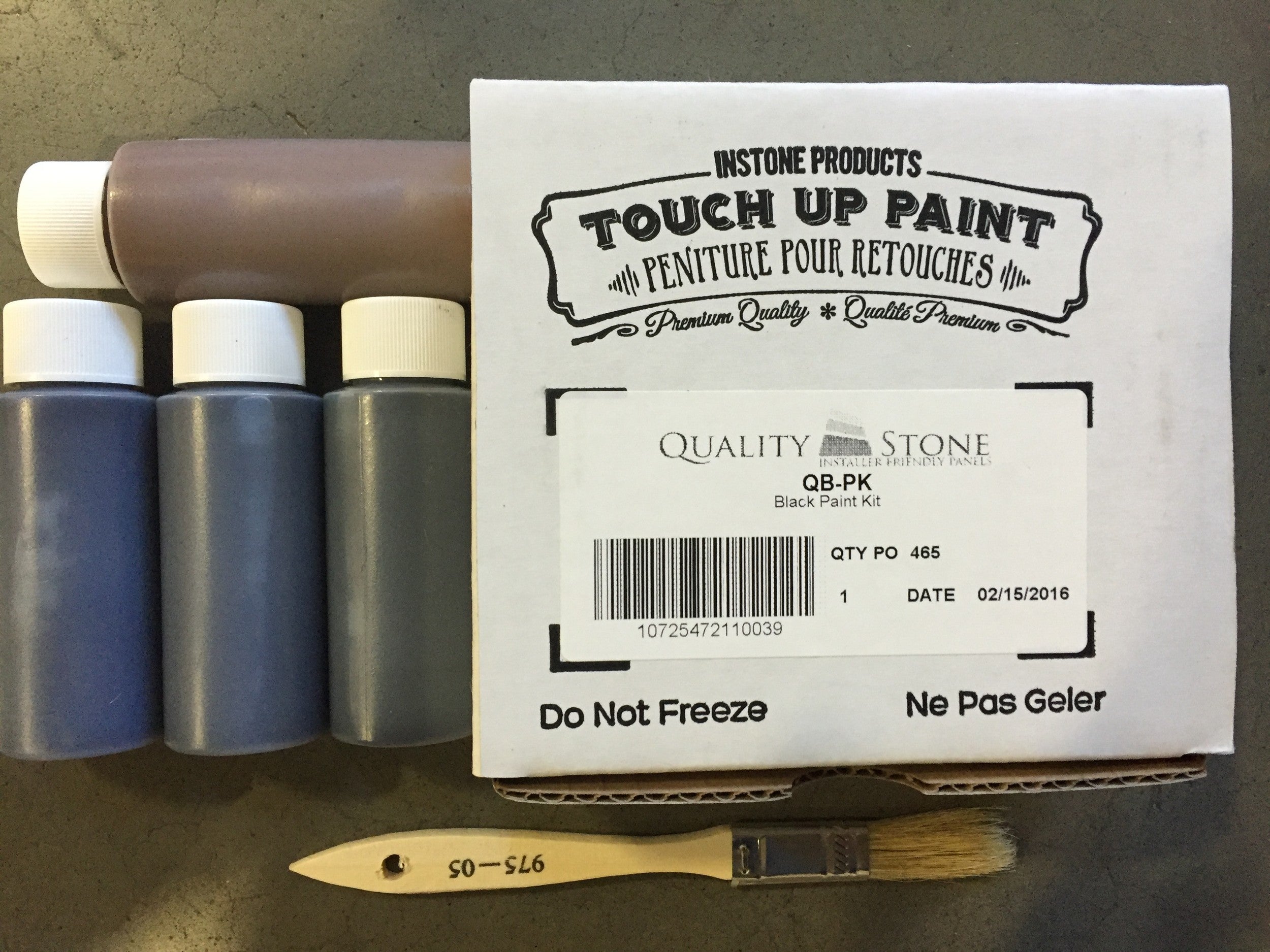 Quality Stone Touch-Up Paint Kit in Black Blend — colour-matched touch-up kit, ~300 sq ft per kit