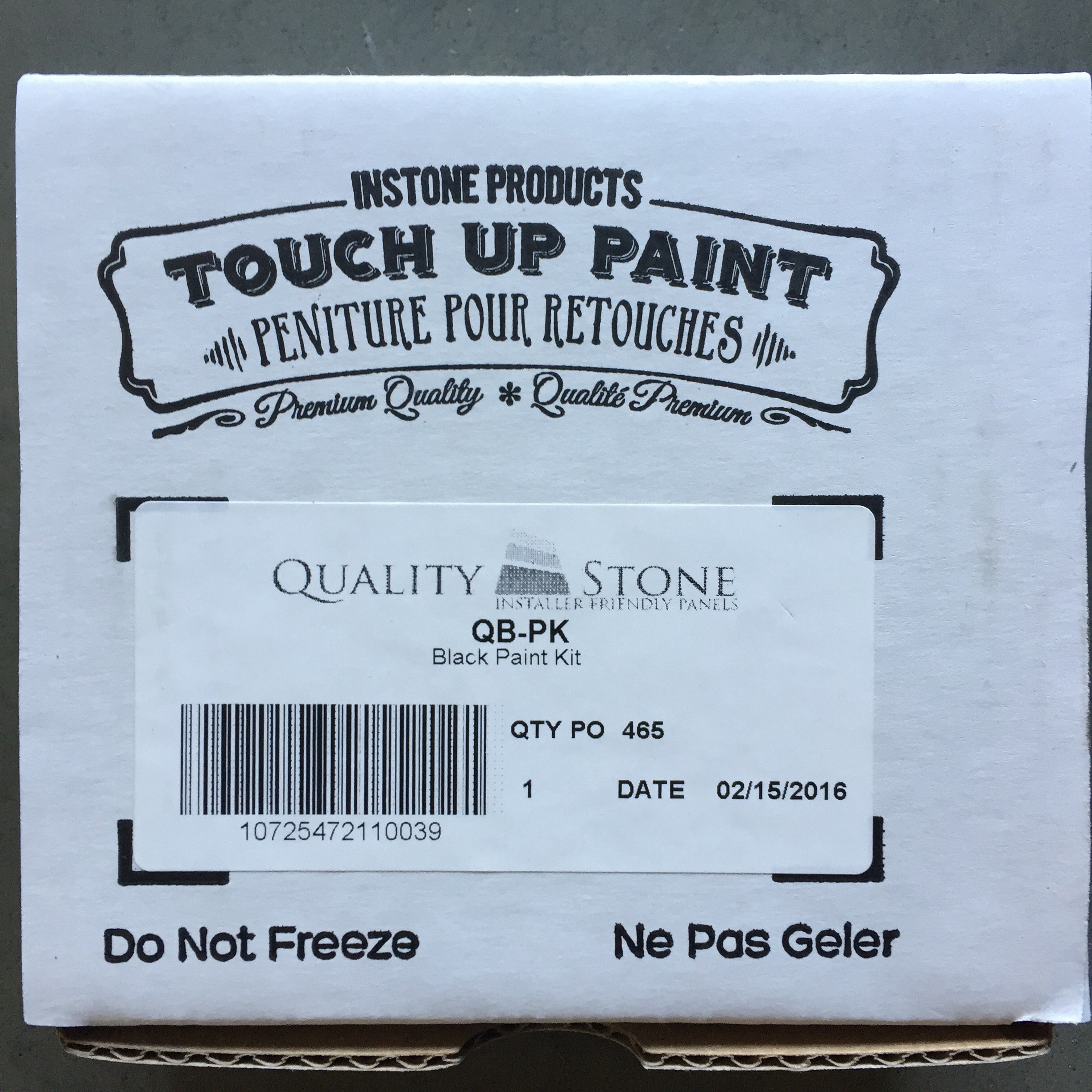 Quality Stone Touch-Up Paint Kit in Black Blend — colour-matched touch-up kit, ~300 sq ft per kit