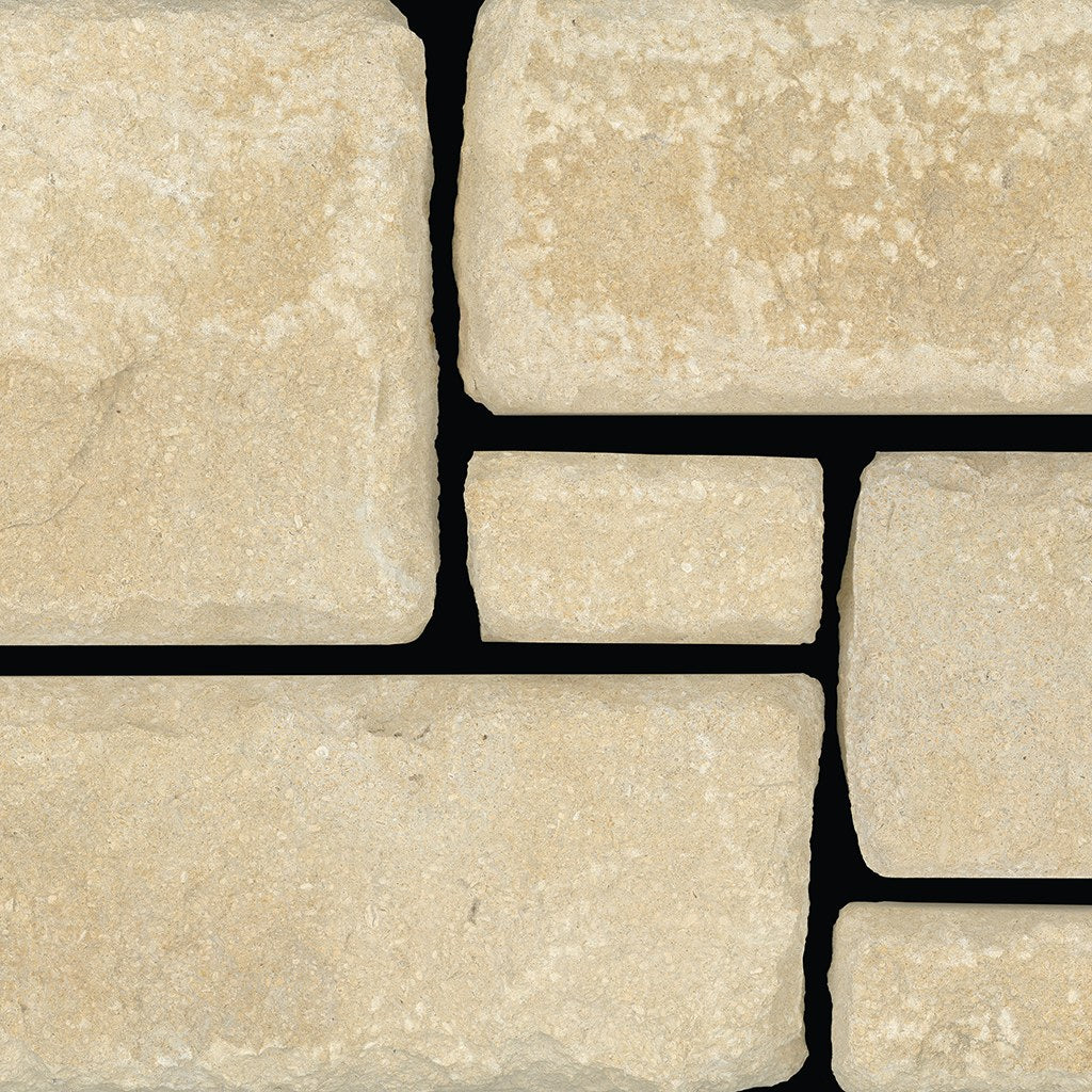 Silverdale Limestone Tumbled Dimensional natural limestone full bed building stone — Earthworks Silverdale Tumbled Dimensional