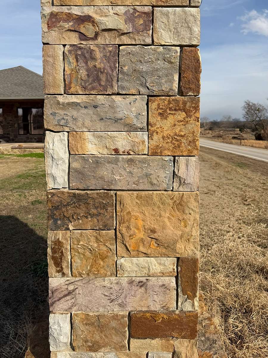 Summit Sandstone Squares and Recs natural stone installation