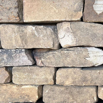 Walnut Sandstone Thin Stack natural sandstone full bed building stone — Earthworks Old Hickory Thin Stack
